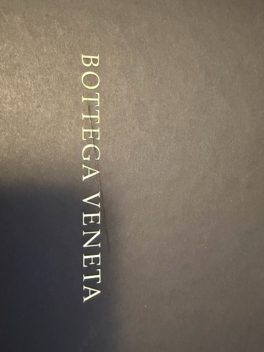 Bottega Veneta Navy Box with White Vertical Logo